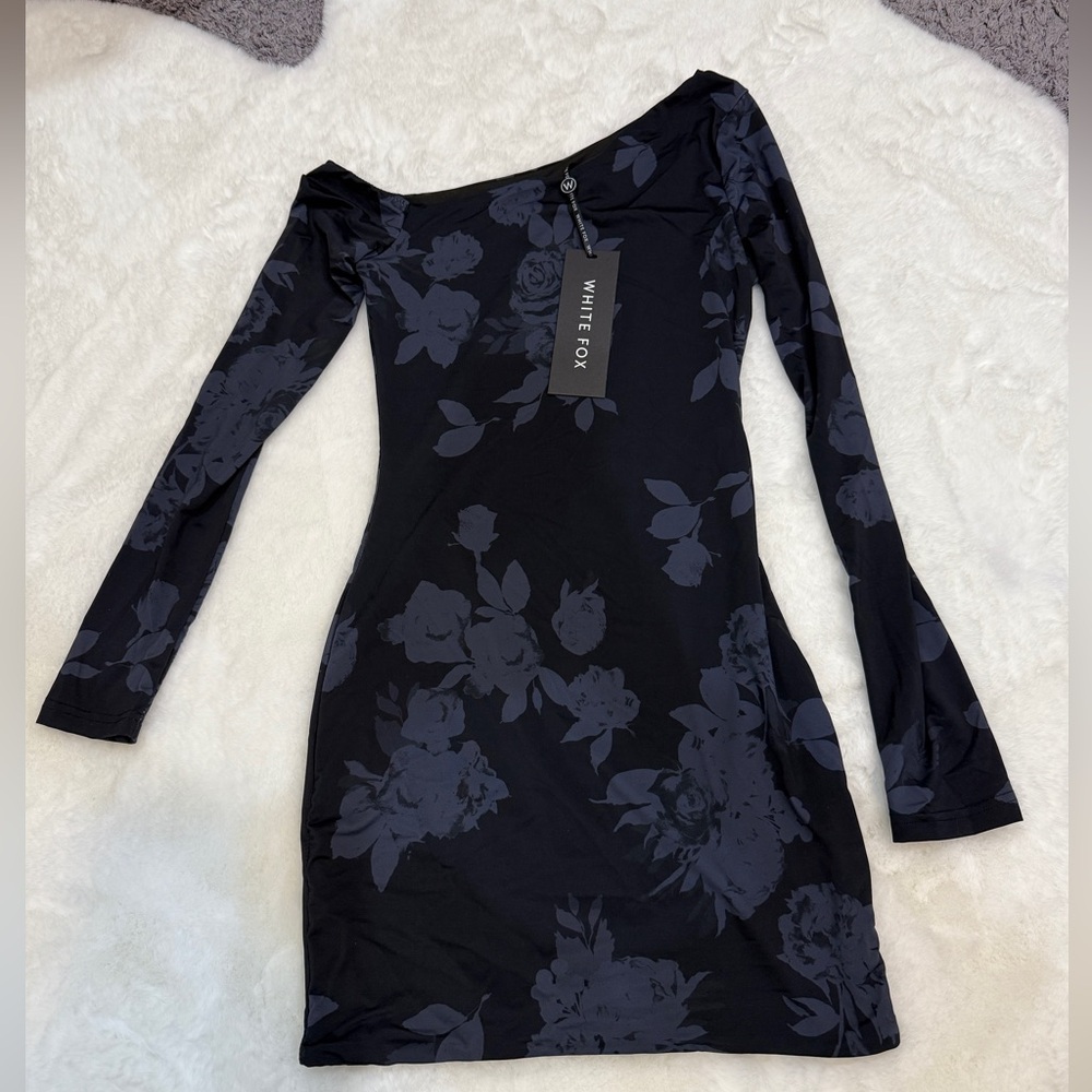 White fox mini dress